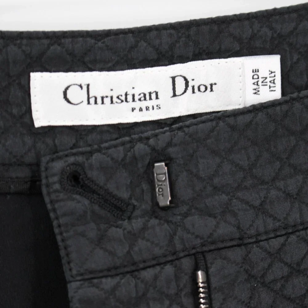 Christian Dior Black Cannage Diamond Stitch Quilted Bermuda Boy Shorts Size 40 - Picture 6 of 10